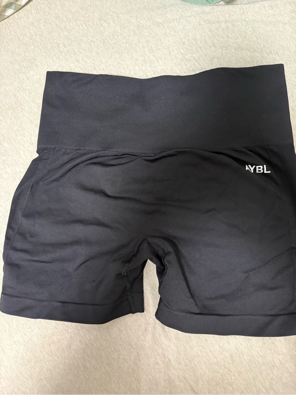 AYBL Black High-Waist Bike Shorts